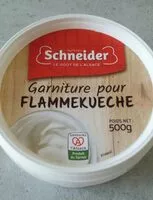 Mängden socker i Garniture pour flammekueche