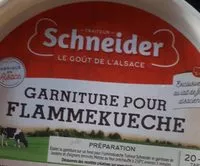 Mängden socker i Garniture pour flammekueche