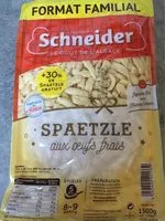 Mängden socker i Spaetzle aux oeufs frais