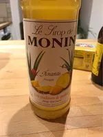 Mängden socker i Sirop Ananas Monin 70 CL, 1 Bouteille