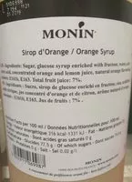 Mängden socker i Sirop d'Orange
