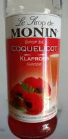 Mängden socker i Saveurs Monin sirop coquelicot