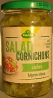 Mängden socker i Salad cornichons cubes aigres-doux