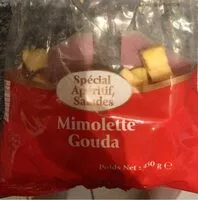 Mängden socker i Mimolette et Gouda special appéritif