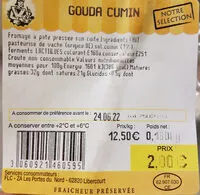 Mängden socker i Gouda cumin 2 euros