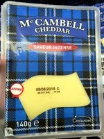 Mängden socker i Mc Cambell Cheddar saveur Intense (35,3% MG)