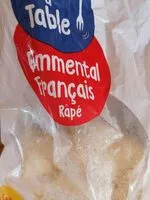 Mängden socker i Emmental français râpé