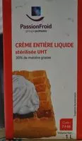Mängden socker i Crème entière liquide 30%