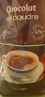Mängden socker i Chocolat en poudre 32% de cacao