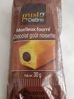 Mängden socker i Moelleux fourré chocolat goût noisette