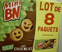 Mängden socker i Mini BN goût chocolat