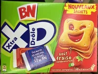 Mängden socker i Xtra Drôle - Biscuits fourrés goût fraise