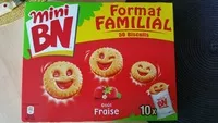 Mängden socker i Mini BN goût fraise (format familial)