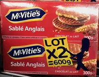 Mängden socker i Sablés Anglais Chocolat au Lait (lot x2)