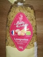 Mängden socker i Lasagnettes pâtes aux oeufs frais