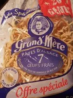 Mängden socker i Pâtes d'Alsace