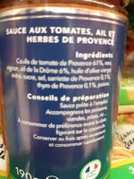 Mängden socker i Sauce tomates, ail & herbes de Provence