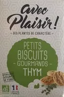 Mängden socker i Petits biscuits gourmands thym