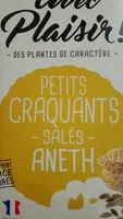 Mängden socker i Petits craquants salés Aneth