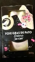 Mängden socker i Foie gras de pato entero mi-cuit
