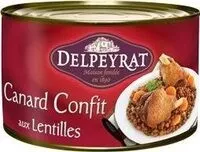 Mängden socker i Delpeyrat manchons de canard confits lentilles