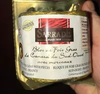 Mängden socker i Bloc de foie gras