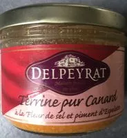 Mängden socker i Terrine pur canard à la fleur de sel et piment d'Espelette