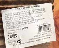 Mängden socker i tranches de jambon sec