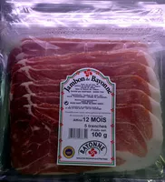 Mängden socker i Jambon de Bayonne