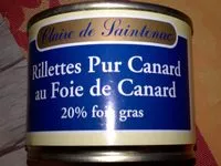 Mängden socker i Rillettes Pur Canard au Foie de Canard (20% de foie gras)