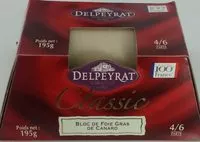 Mängden socker i Bloc foie gras de canard