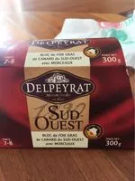 Mängden socker i Bloc de foie gras de canard du sud-ouest avec morceaux