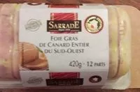 Mängden socker i Foie gras de canard entier du Sud Ouest