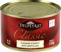 Mängden socker i Canard confit aux lentilles