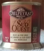 Mängden socker i Bloc de foie gras de canard du Sud Ouest avec morceaux