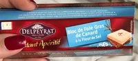 Mängden socker i Bloc de foie gras de canard fleur de sel