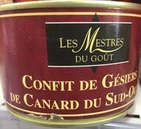 Mängden socker i Confit gésiers de canard du sud-ouest