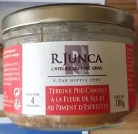 Mängden socker i Terrine pur  canard à la fleur de sel et piment espelette