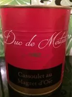 Mängden socker i Cassoulet au magret d'oie