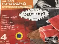 Mängden socker i Jambon Serrano grandes tranches