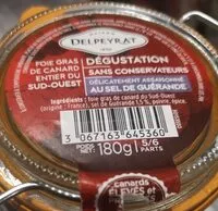 Mängden socker i Foie gras de canard entier du Sud Ouest