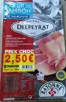 Mängden socker i Coeur de jambon de Bayonne