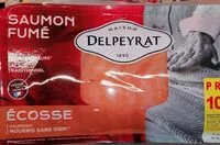 Mängden socker i Saumon fumé Delpeyrat 10 tranches Écosse