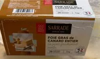 Mängden socker i Foie gras de canard au poivre finement moulu
