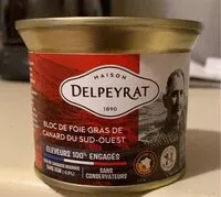 Mängden socker i Bloc de foie gras de canard