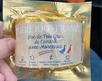 Mängden socker i Bloc de foie gras canard avec morceaux