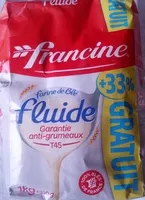 Mängden socker i Farine de blé fluide