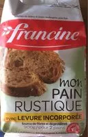 Mängden socker i Pain Rustique
