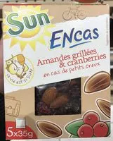 Mängden socker i Encas Amandes grillées & cranberries