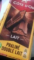 Mängden socker i Côte d'Or lait praliné double lait